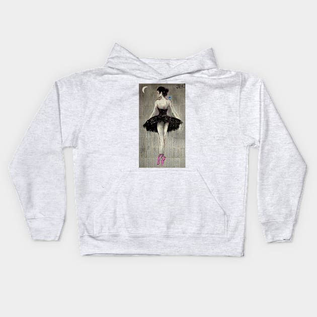 Moonlight dancer Kids Hoodie by Loui Jover 